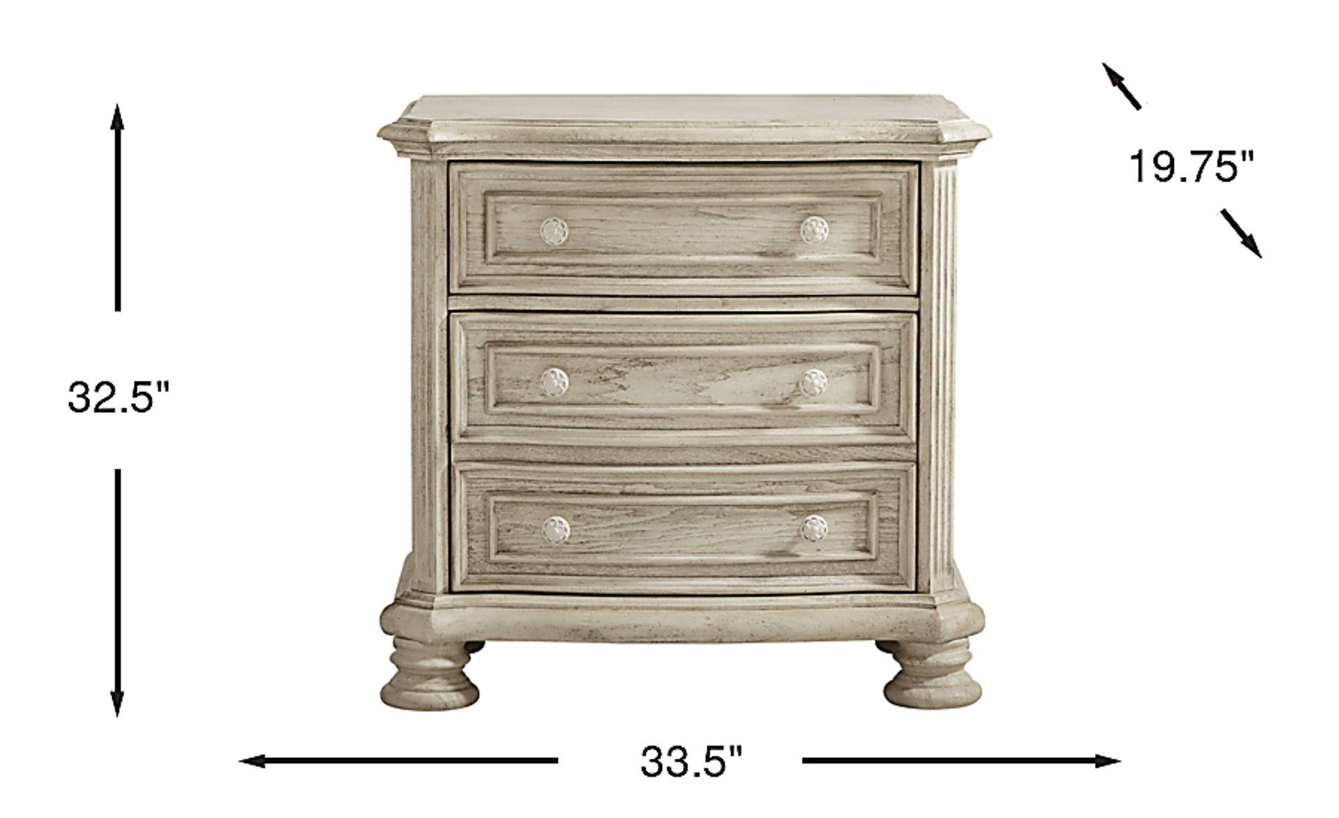 Armitage OffWhite Light Wood,White Nightstand Rooms to Go