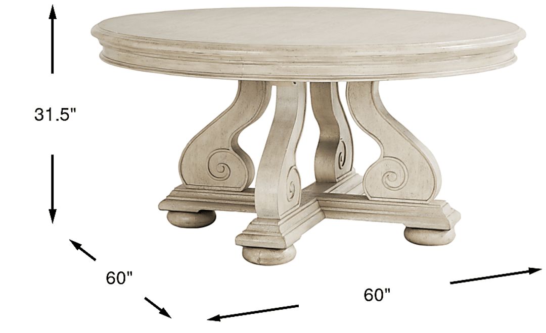 Armitage White Round Dining Table