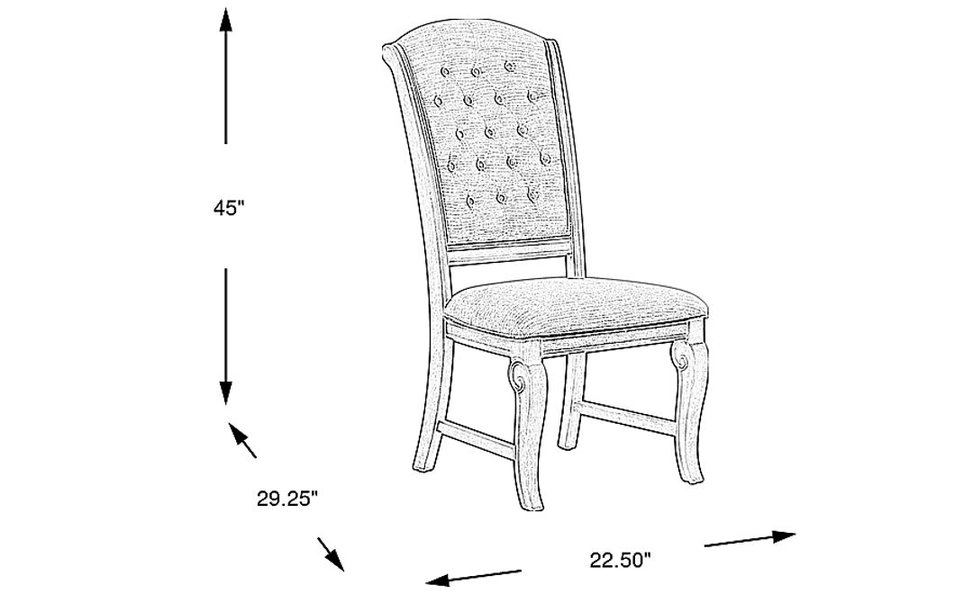 Armitage Cream Side Chair with White Legs
