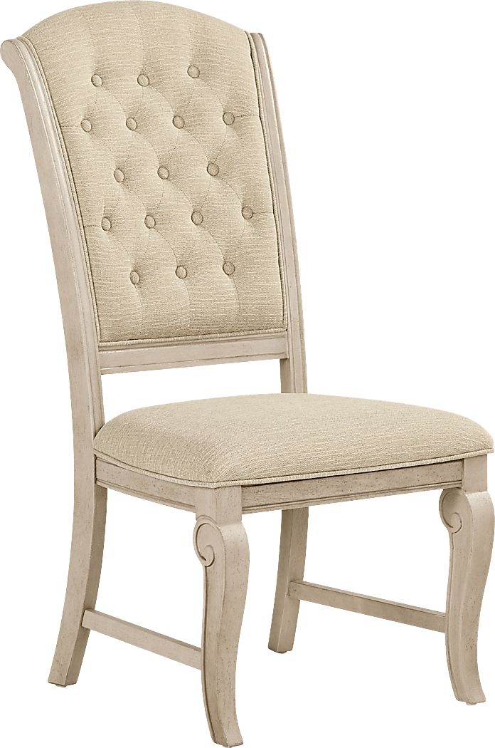 Armitage Cream Side Chair with White Legs
