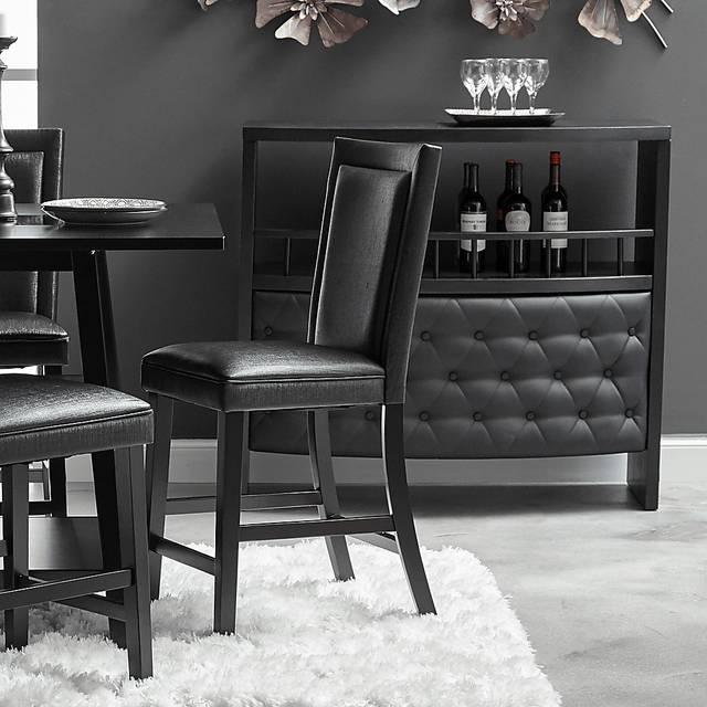 Armon Black Bar With Wine Rack - Thumbnail - Image 8
