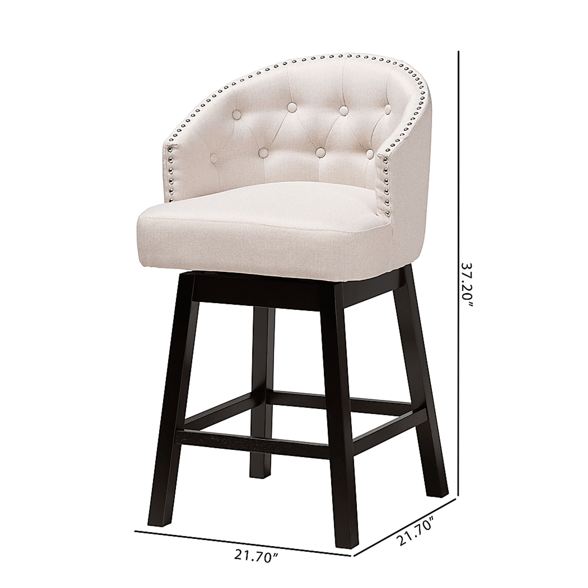 Armourdale Beige Swivel Counter Stool, Set of 2 - Image 9
