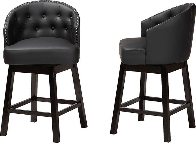 Armourdale Black Swivel Counter Stool, Set of 2 - Thumbnail - Image 5