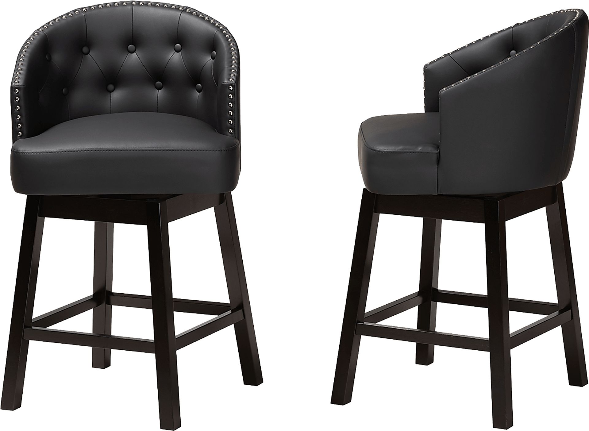 Armourdale Black Swivel Counter Stool, Set of 2 - Image 5