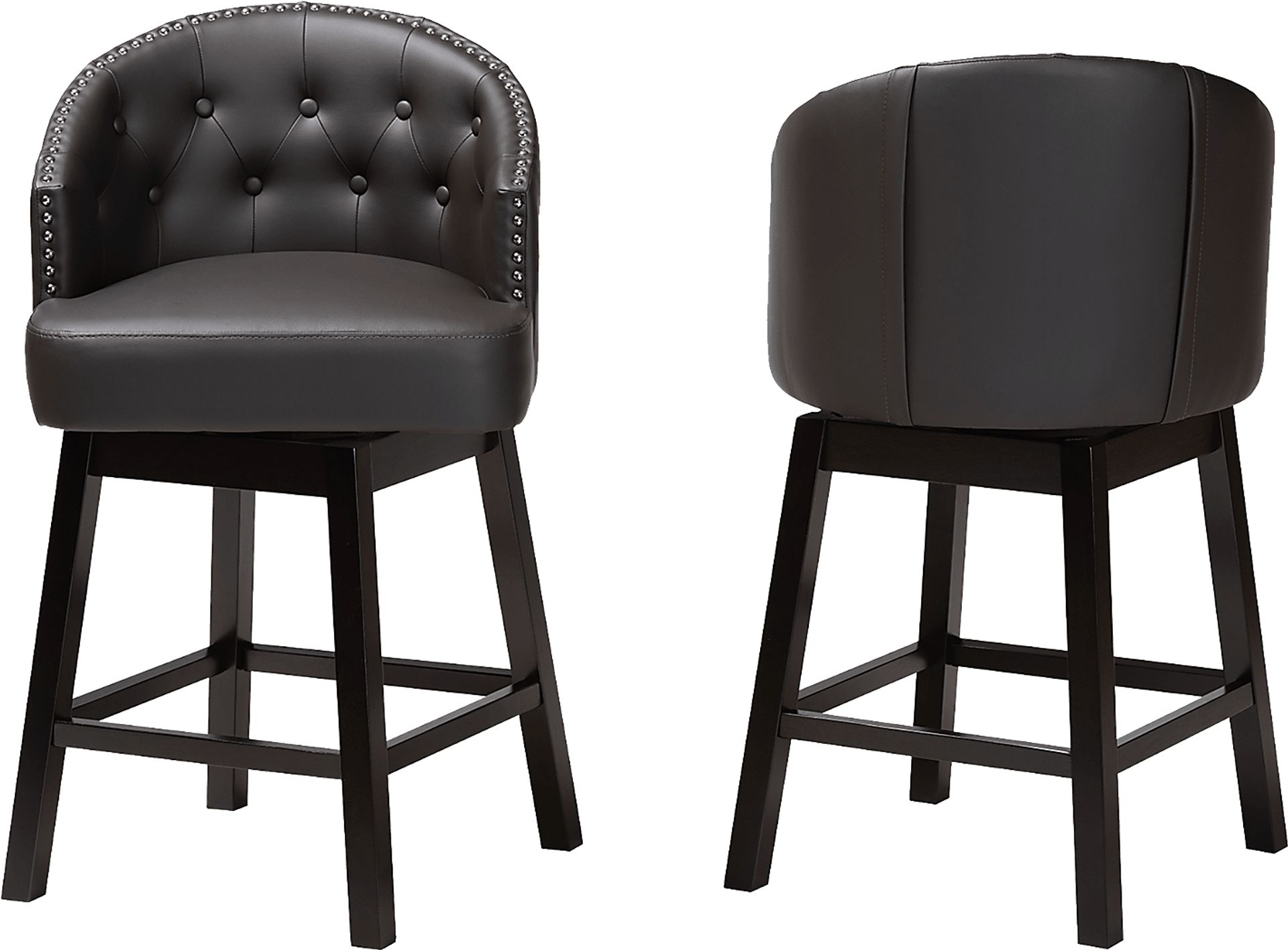 Armourdale Dark Brown Swivel Counter Stool, Set of 2 - Image 4