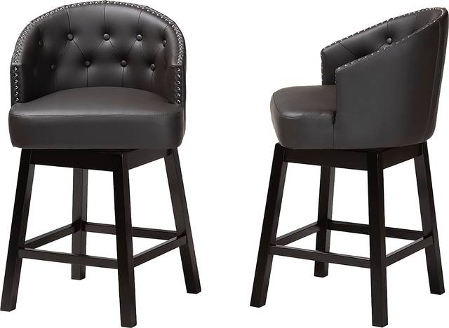Armourdale Dark Brown Swivel Counter Stool, Set of 2 - Thumbnail - Image 5