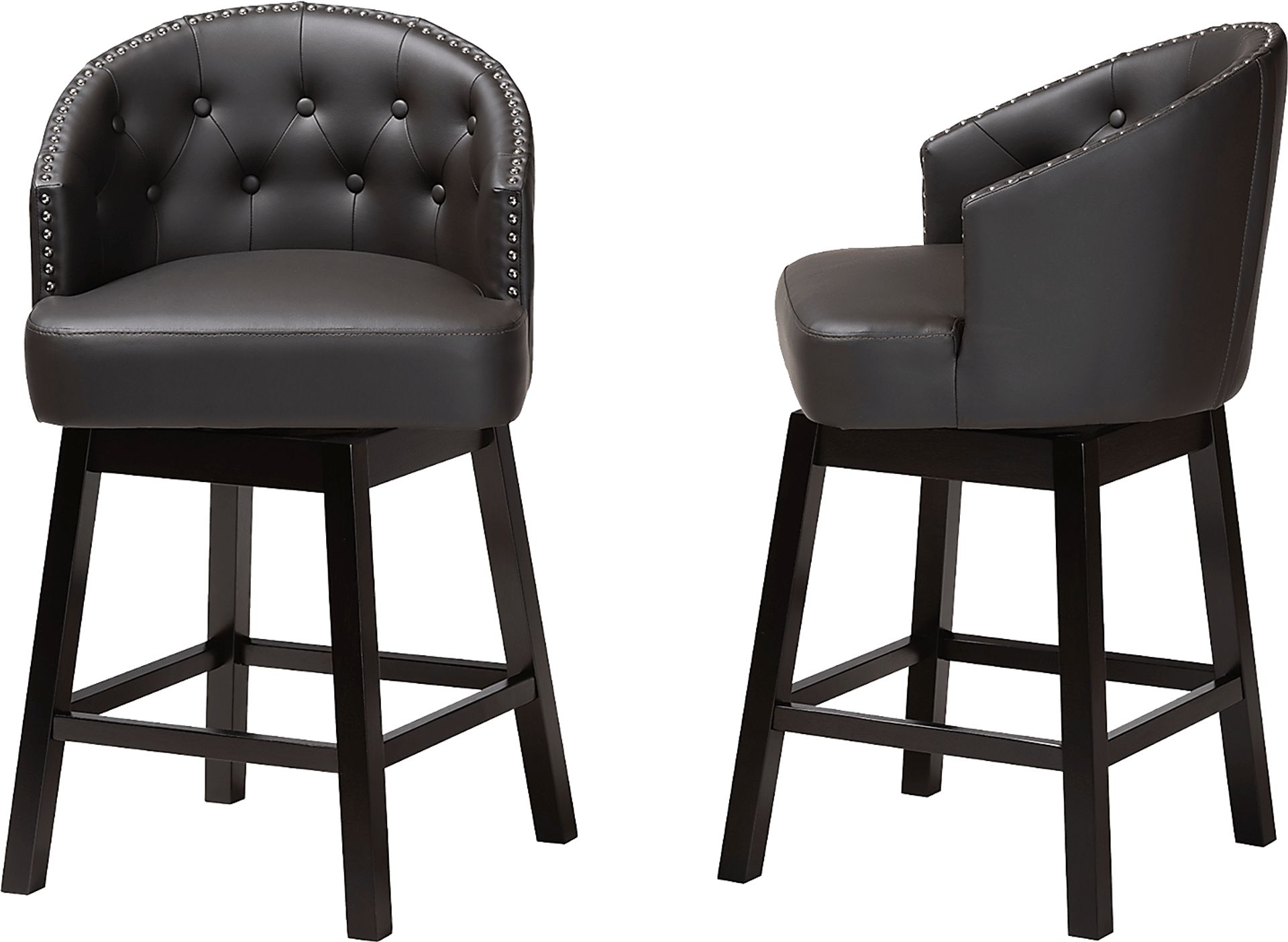 Armourdale Dark Brown Swivel Counter Stool, Set of 2 - Image 5