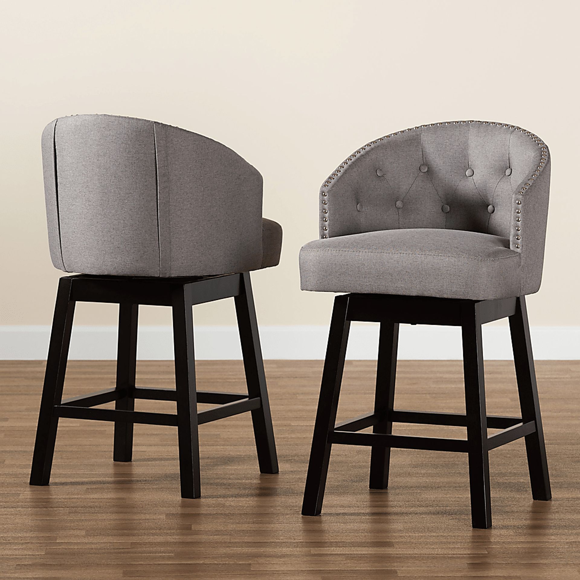 Armourdale Gray Swivel Counter Stool, Set of 2 - Image 3
