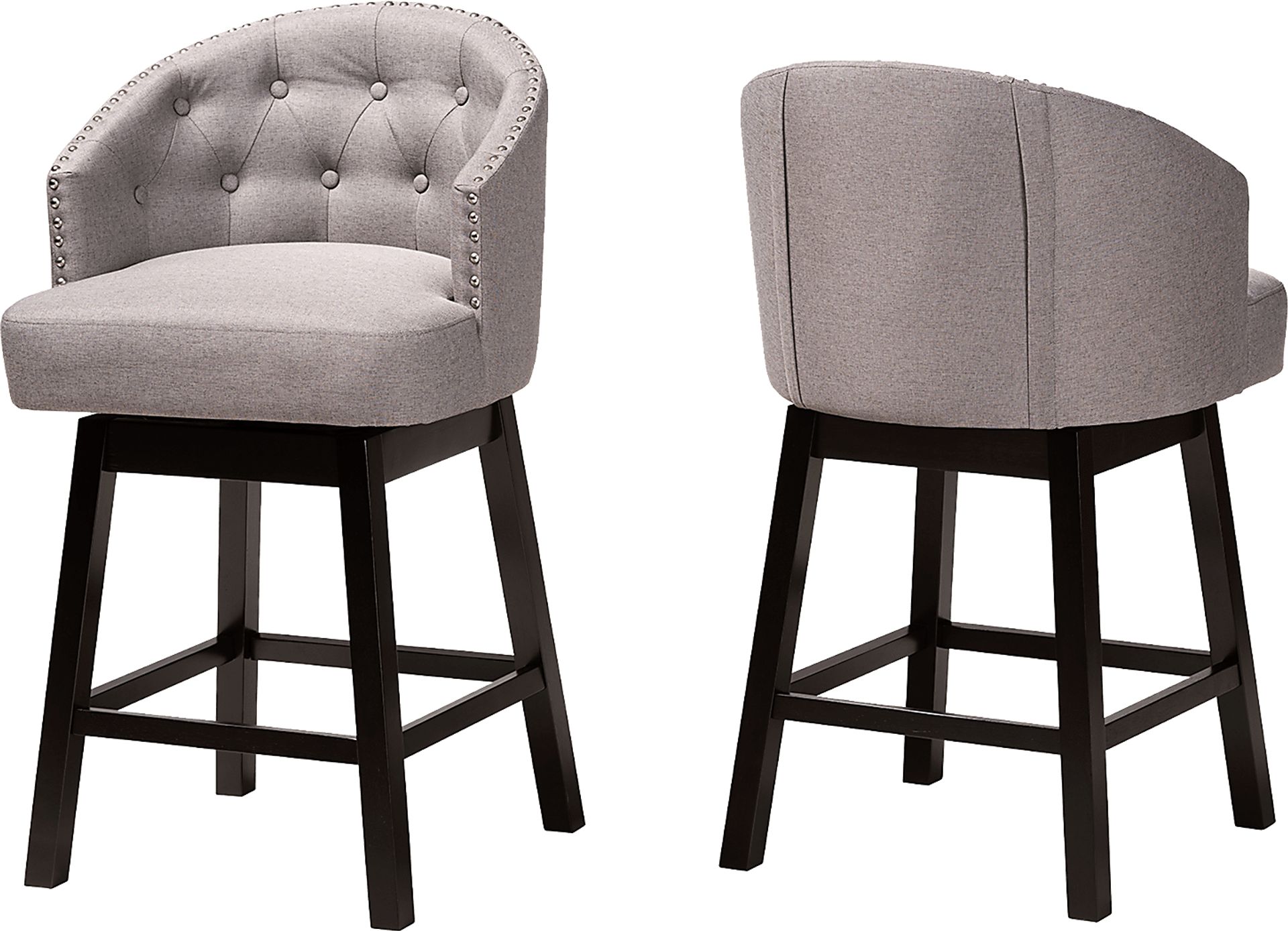 Armourdale Gray Polyester Fabric Swivel Barstool Rooms to Go