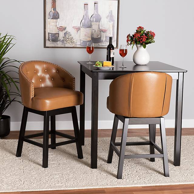 Armourdale Tan Swivel Counter Stool, Set of 2 - Thumbnail - Image 2