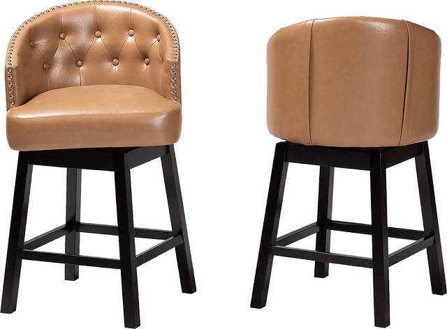 Armourdale Tan Swivel Counter Stool, Set of 2 - Thumbnail - Image 4