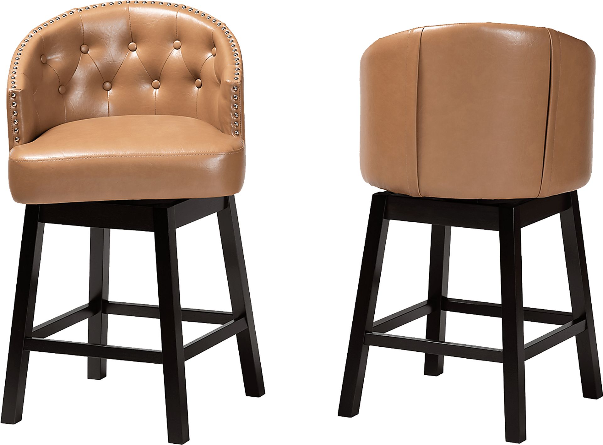 Armourdale Tan Swivel Counter Stool, Set of 2 - Image 4