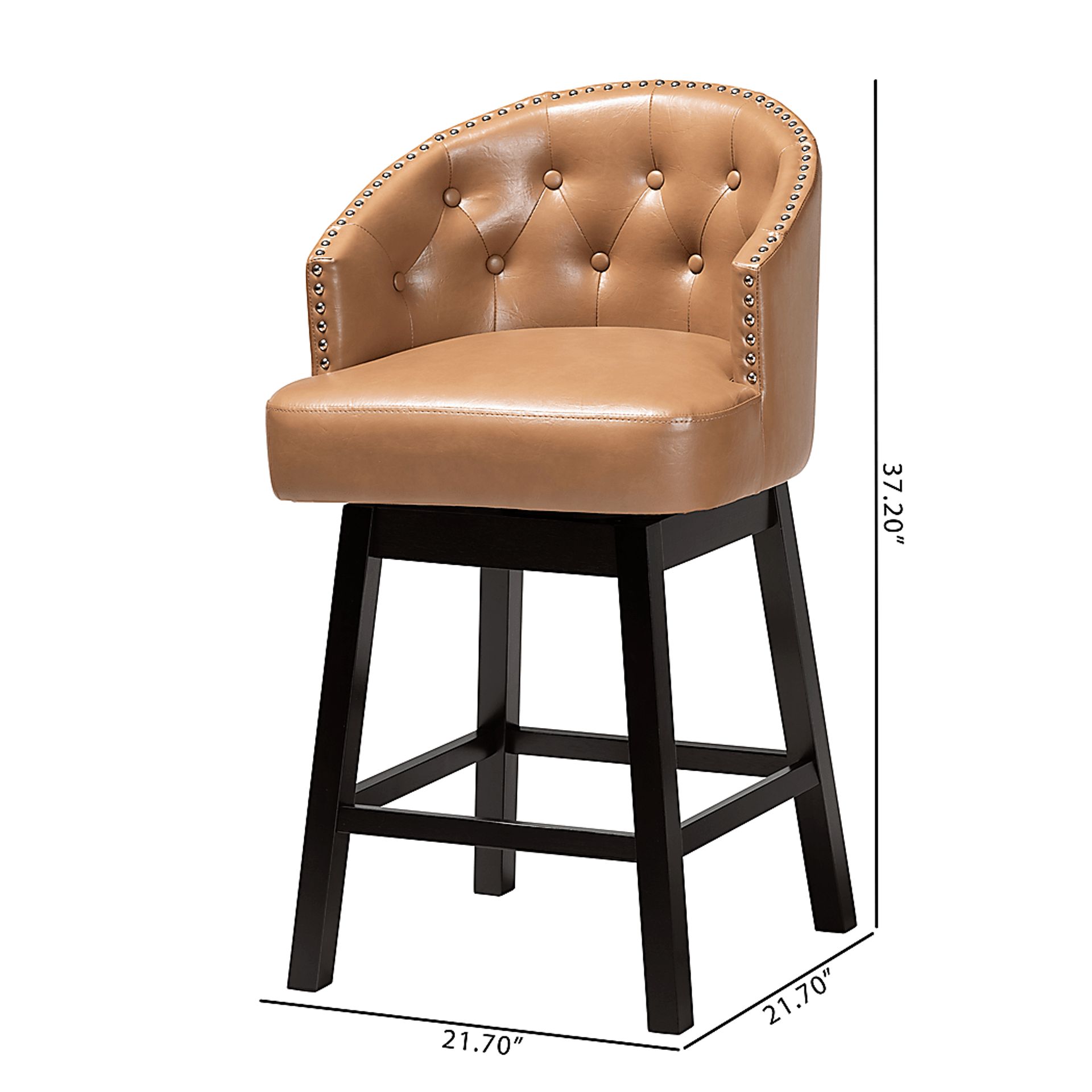 Armourdale Tan Swivel Counter Stool, Set of 2 - Image 9