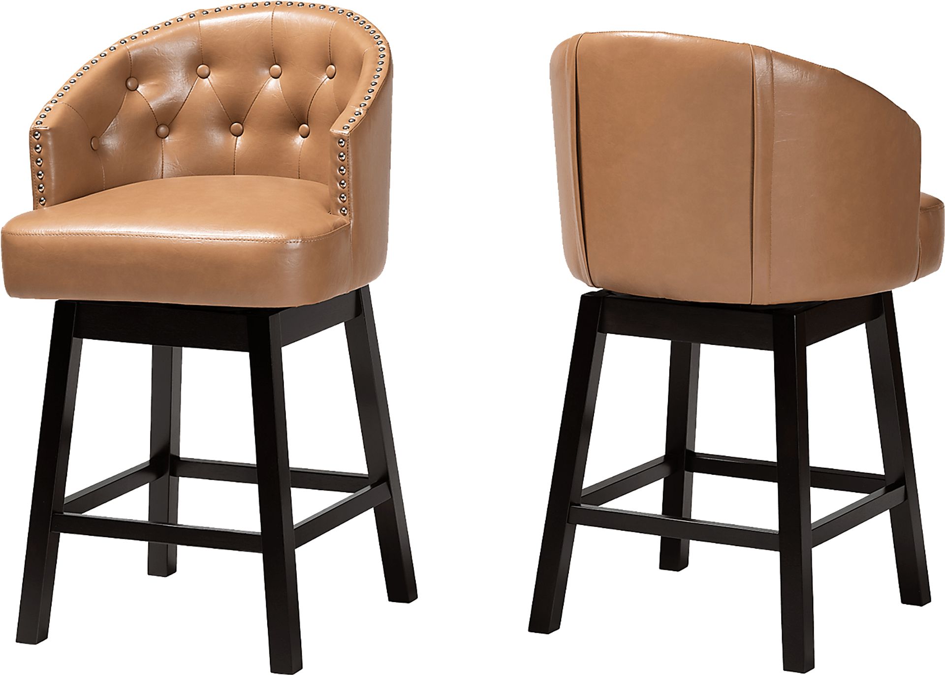 Armourdale Tan Swivel Counter Stool, Set of 2 - Image 1