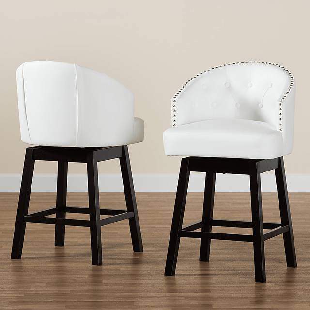 Armourdale White Swivel Counter Stool, Set of 2 - Thumbnail - Image 3