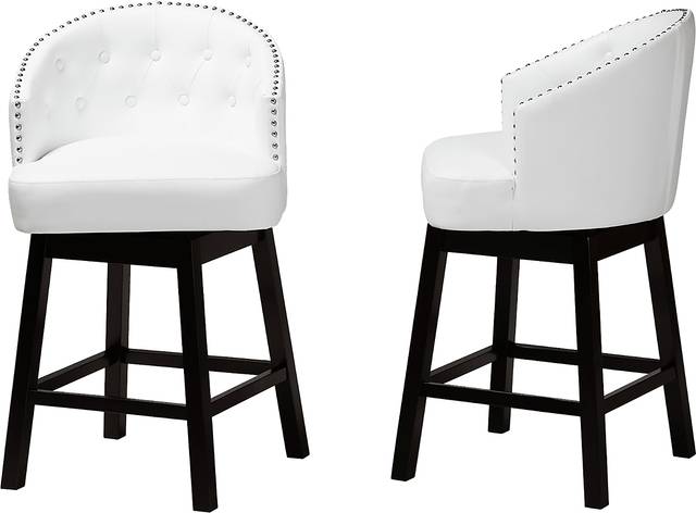 Armourdale White Swivel Counter Stool, Set of 2 - Thumbnail - Image 5