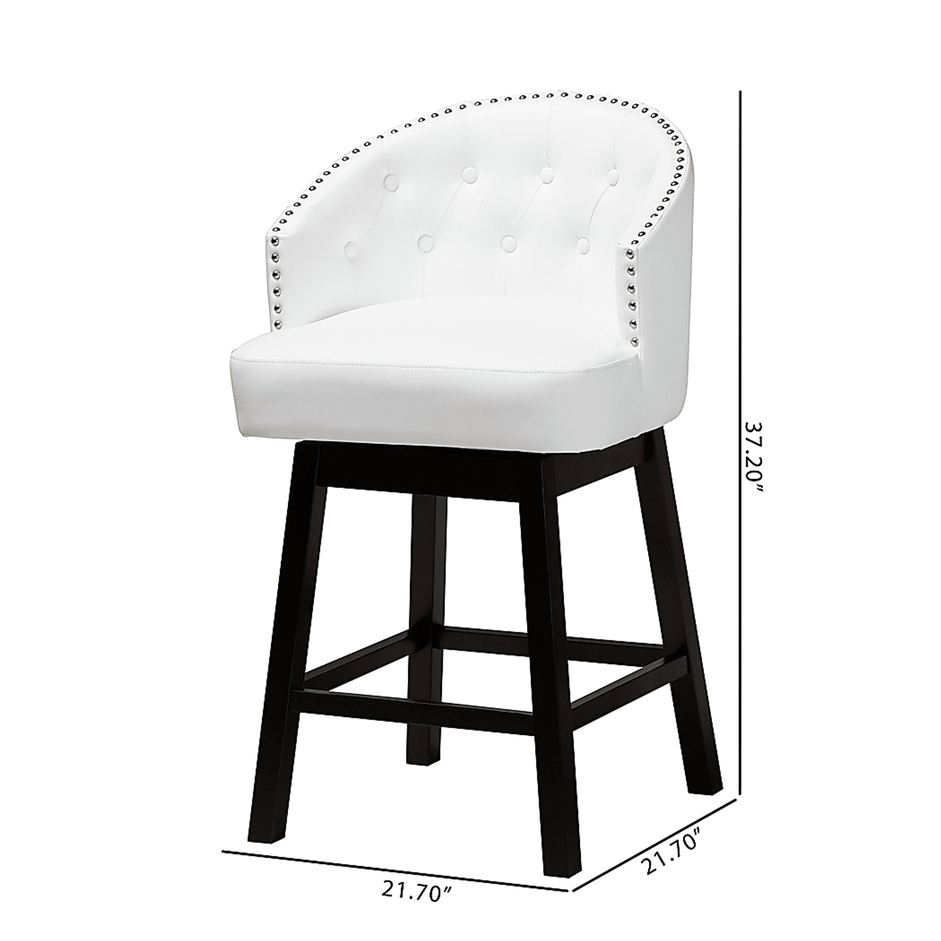 Armourdale White Swivel Counter Stool, Set of 2 - Image 9