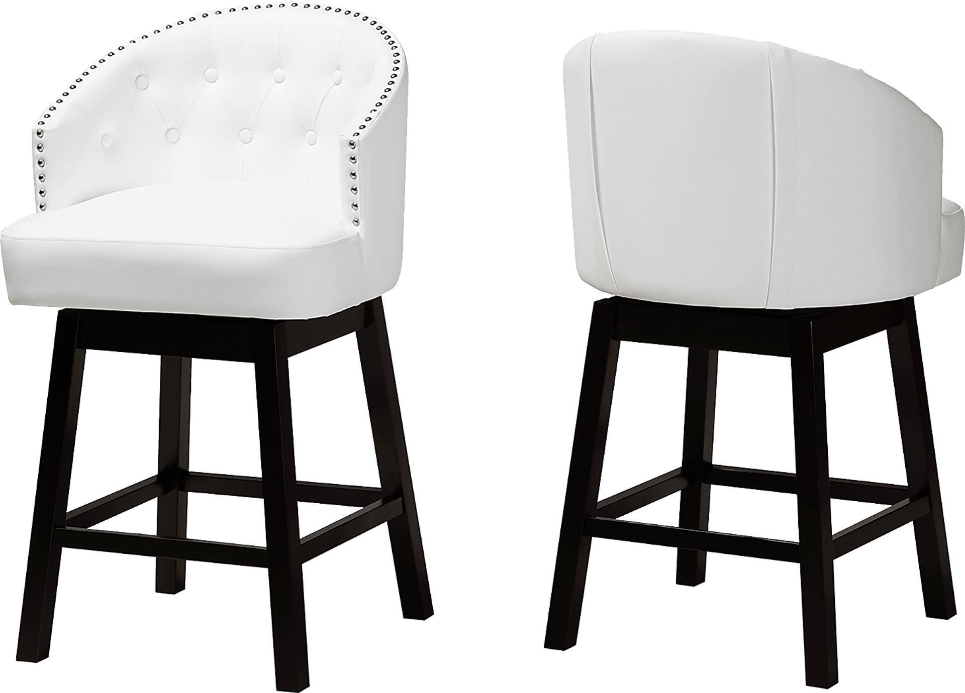 Armourdale White Swivel Counter Stool, Set of 2 - Image 1