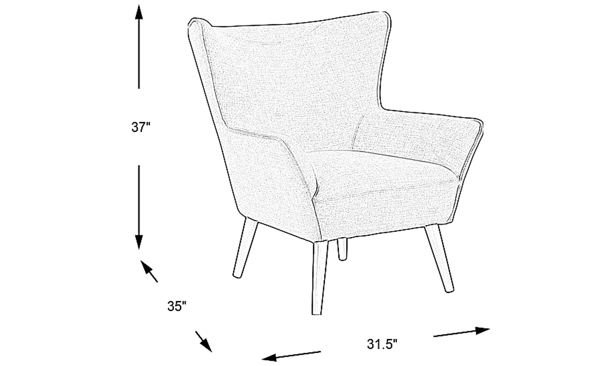 Dimension Image. Please refer to the Dimension Tab on this page for dimension details.