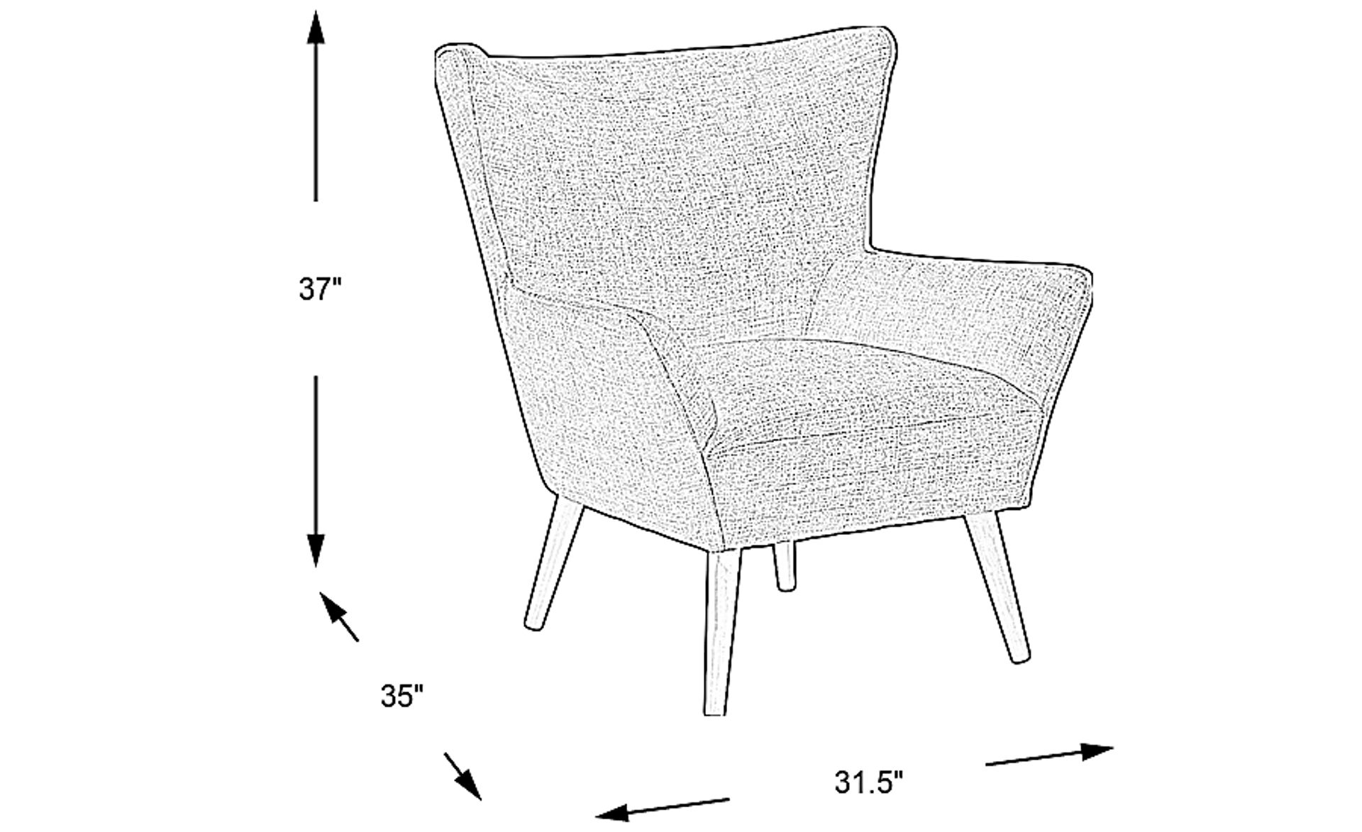 Dimension Image. Please refer to the Dimension Tab on this page for dimension details.