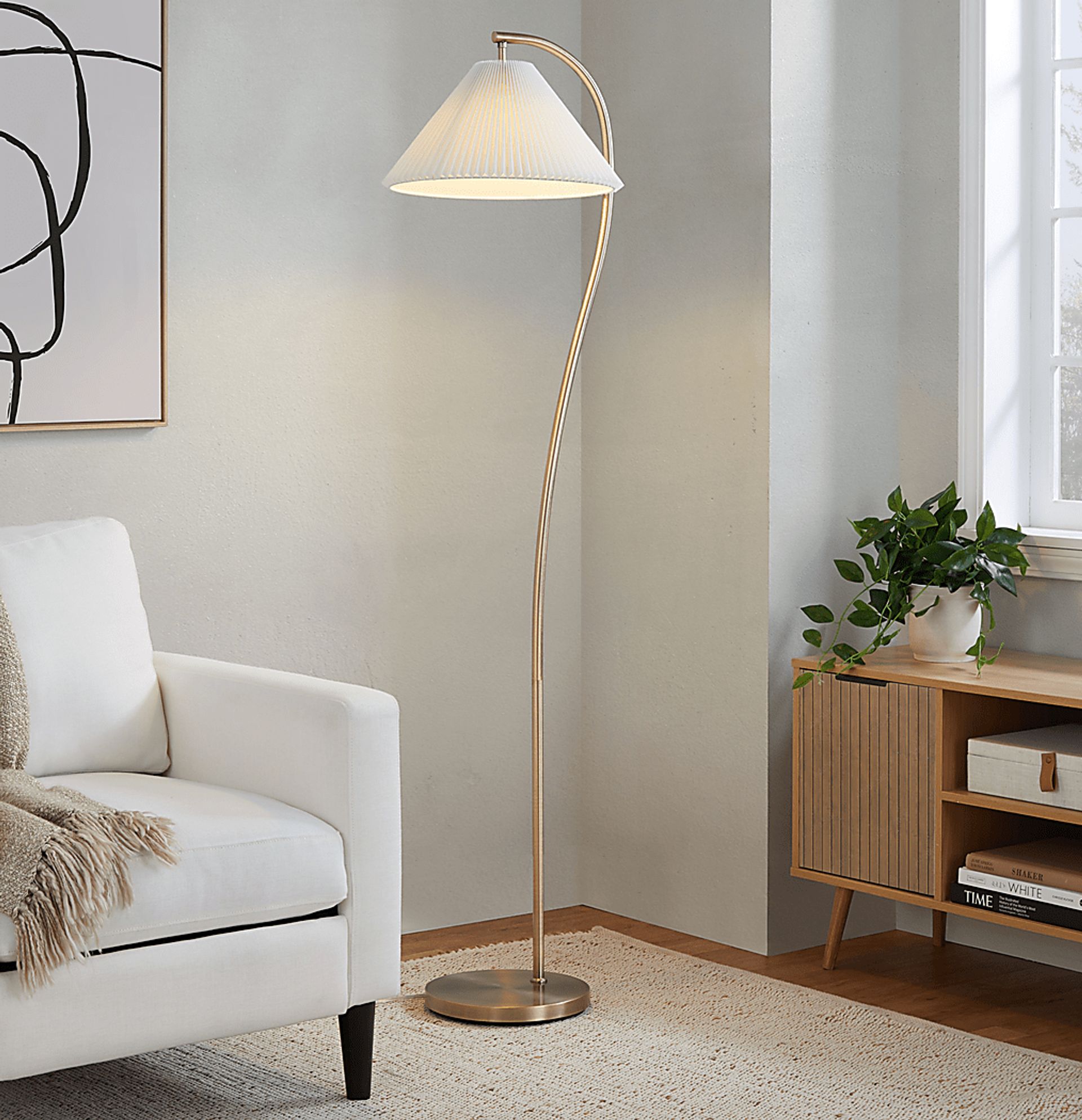 Arndt Lane Gold Floor Lamp - Image 3