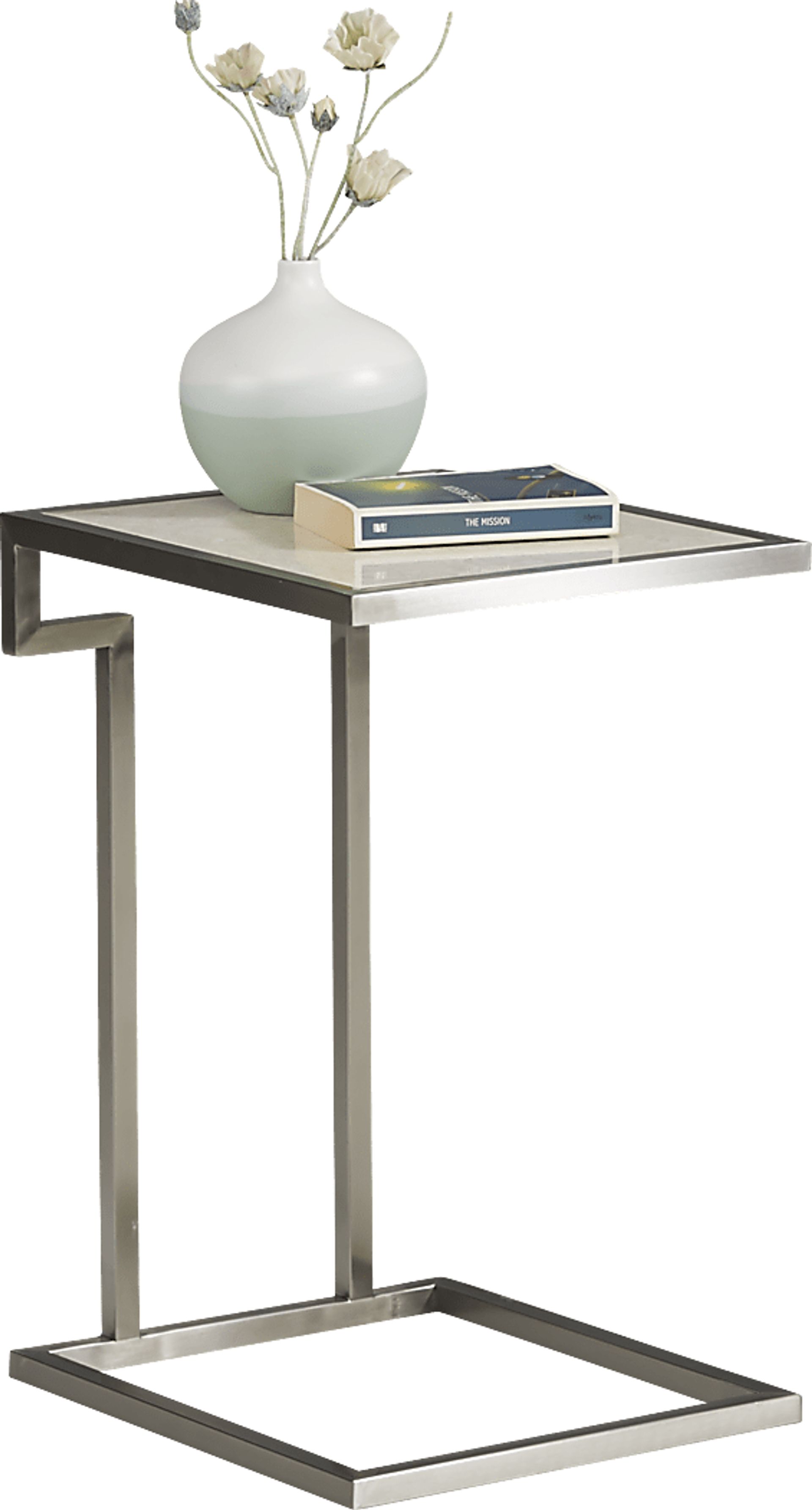 Arniston White Chairside Table - Image 2