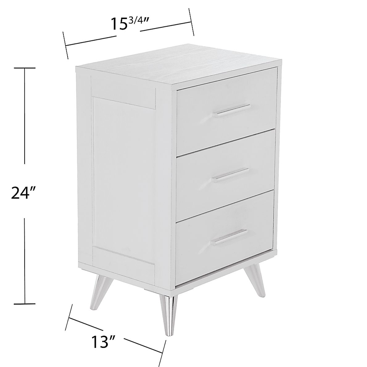 Arnoldell White Nightstand