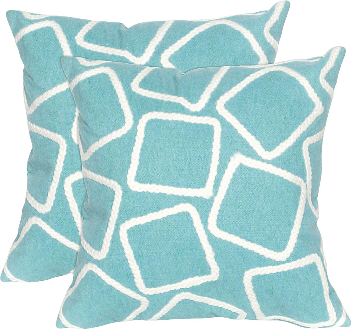 Arnway Aqua,Blue Blue Outdoor Pillows Rooms to Go