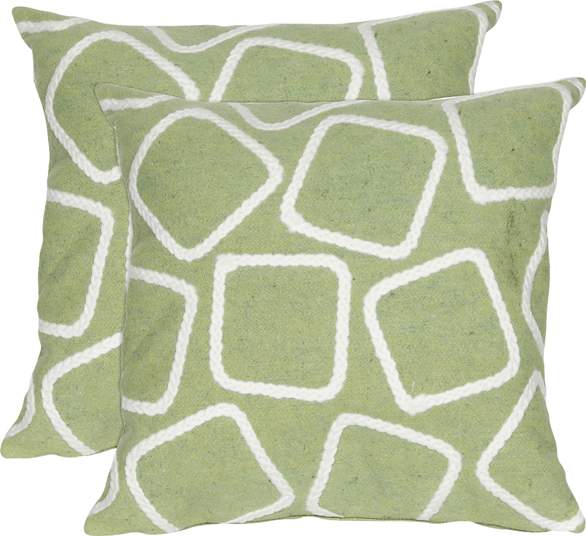 Arnway Green Indoor/Outdoor Accent Pillow, Set of Two - Image 1