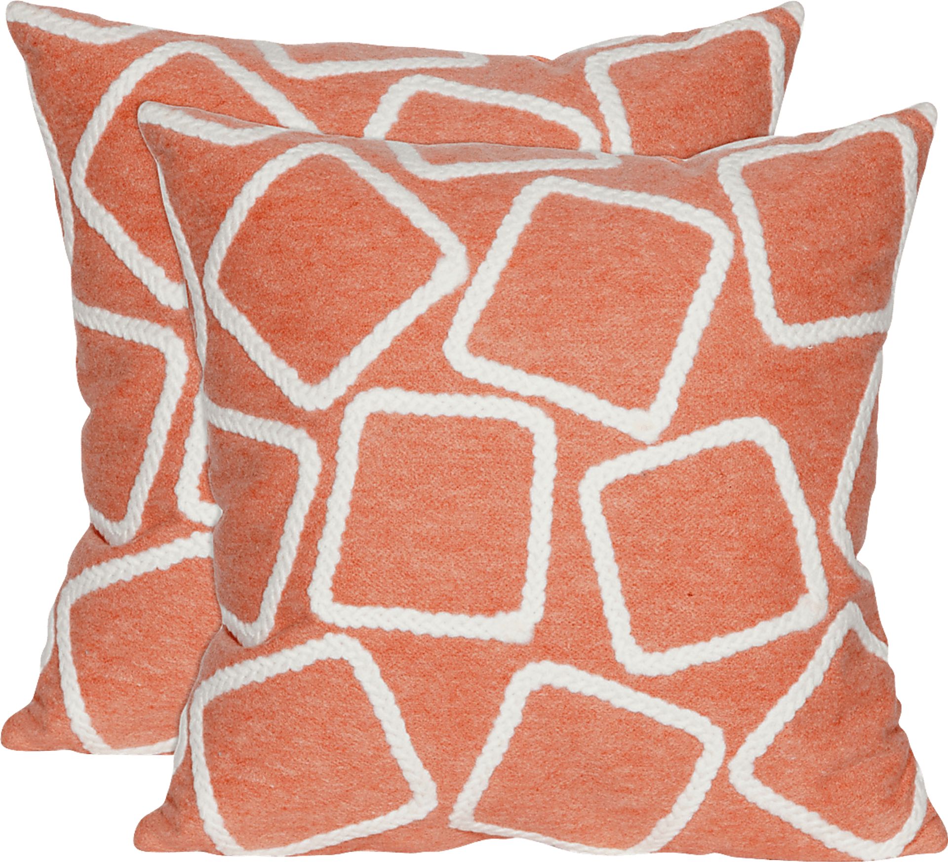 Arnway Orange Indoor/Outdoor Accent Pillow, Set of Two - Image 1