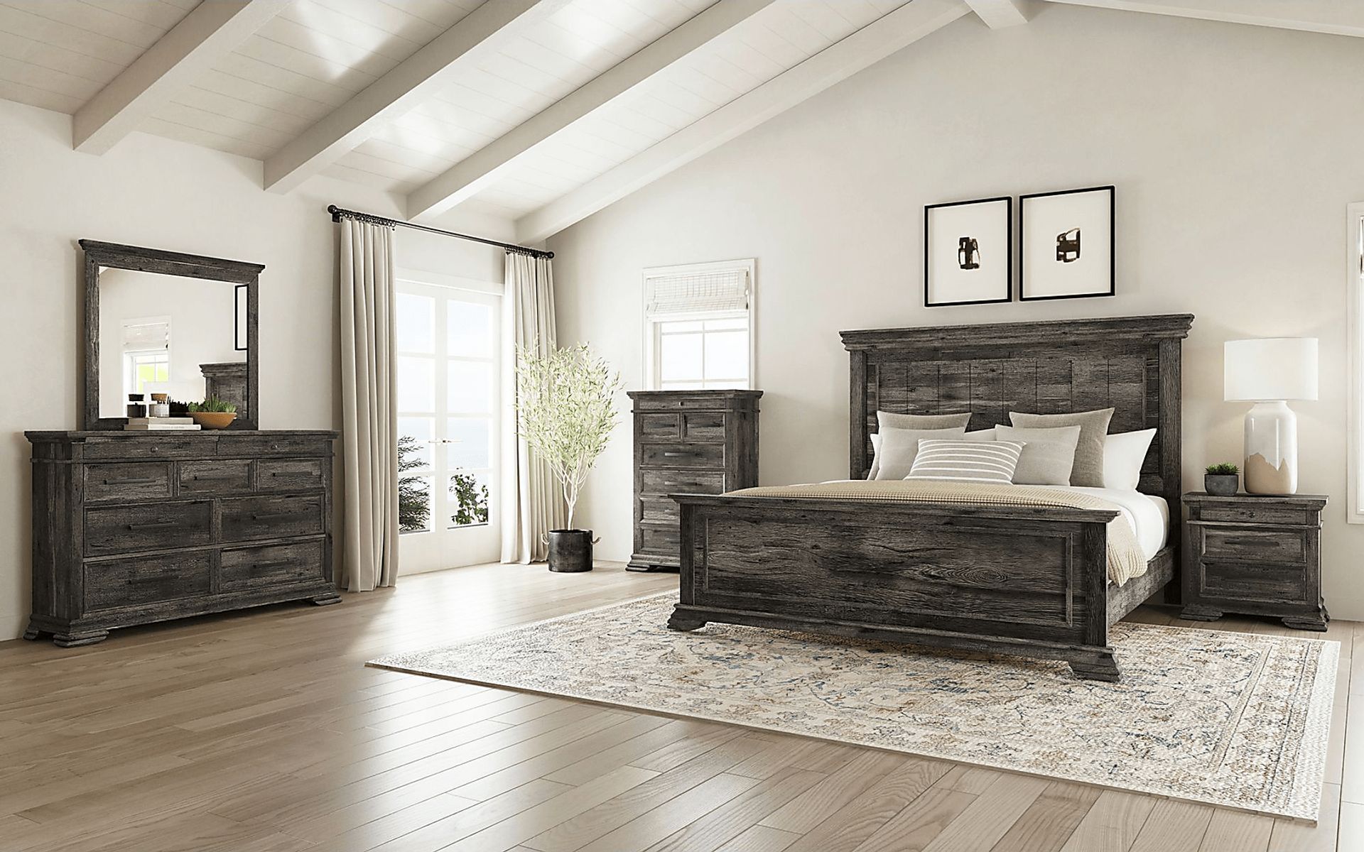 Aroyan Gray Nightstand - Image 2