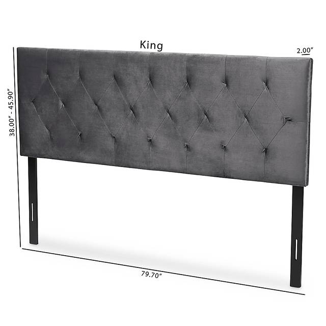 Arpino Gray King Upholstered Headboard - Thumbnail - Image 5