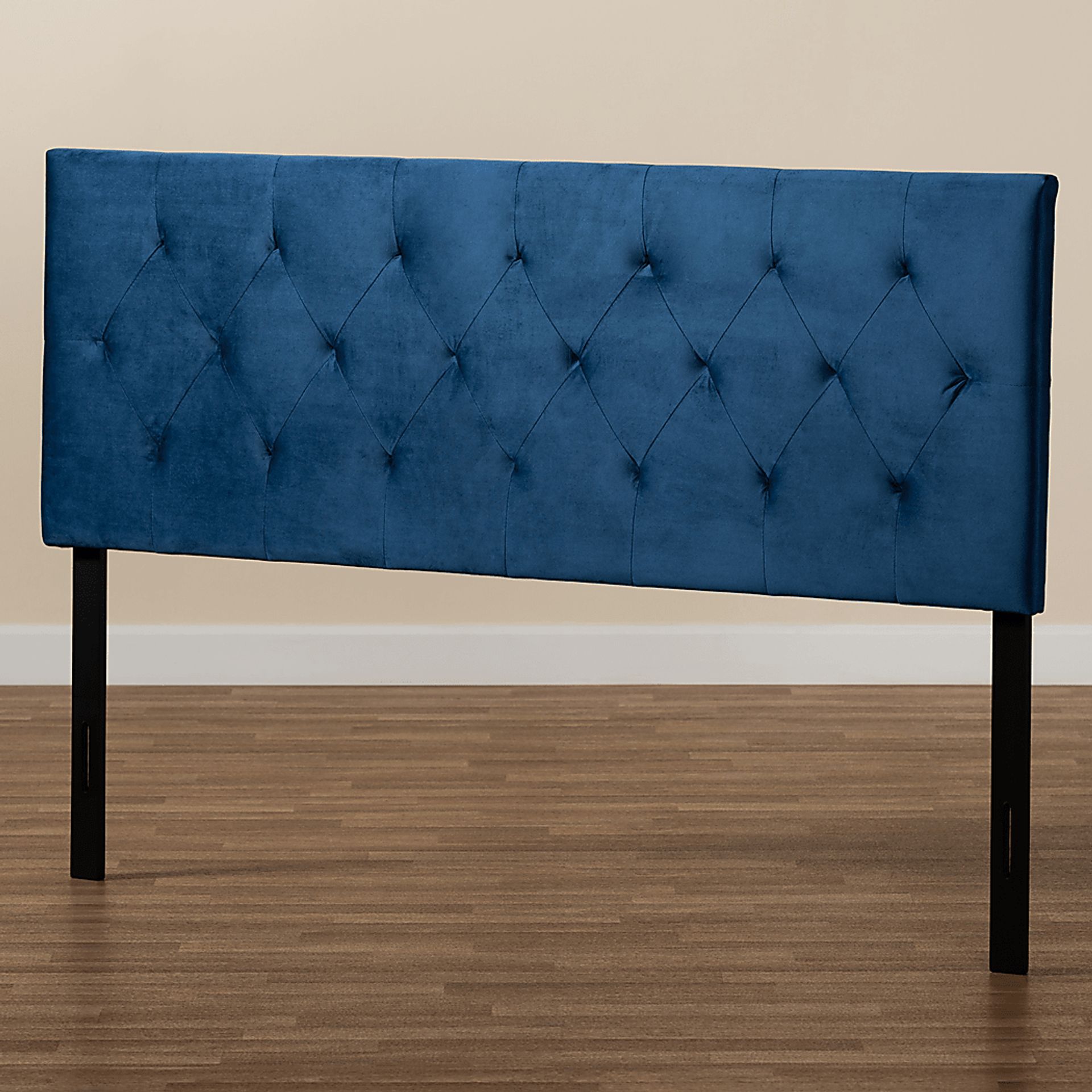 Arpino Navy Blue King Upholstered Headboard - Image 6
