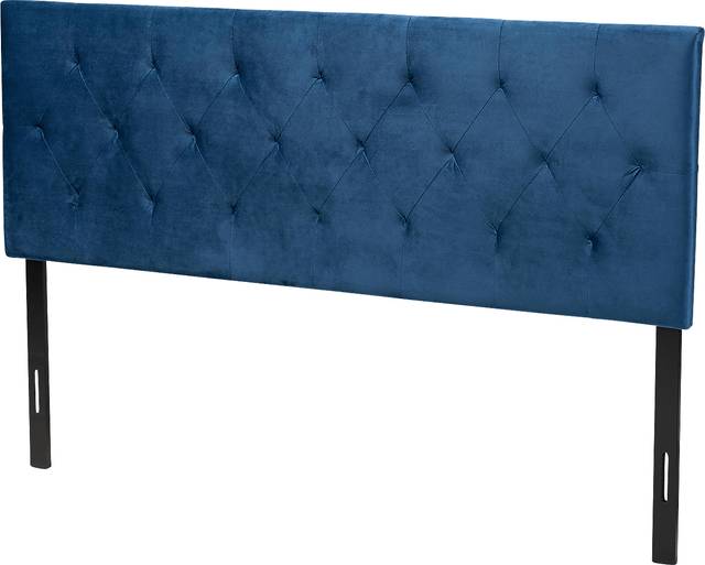 Arpino Navy Blue King Upholstered Headboard - Thumbnail - Image 1