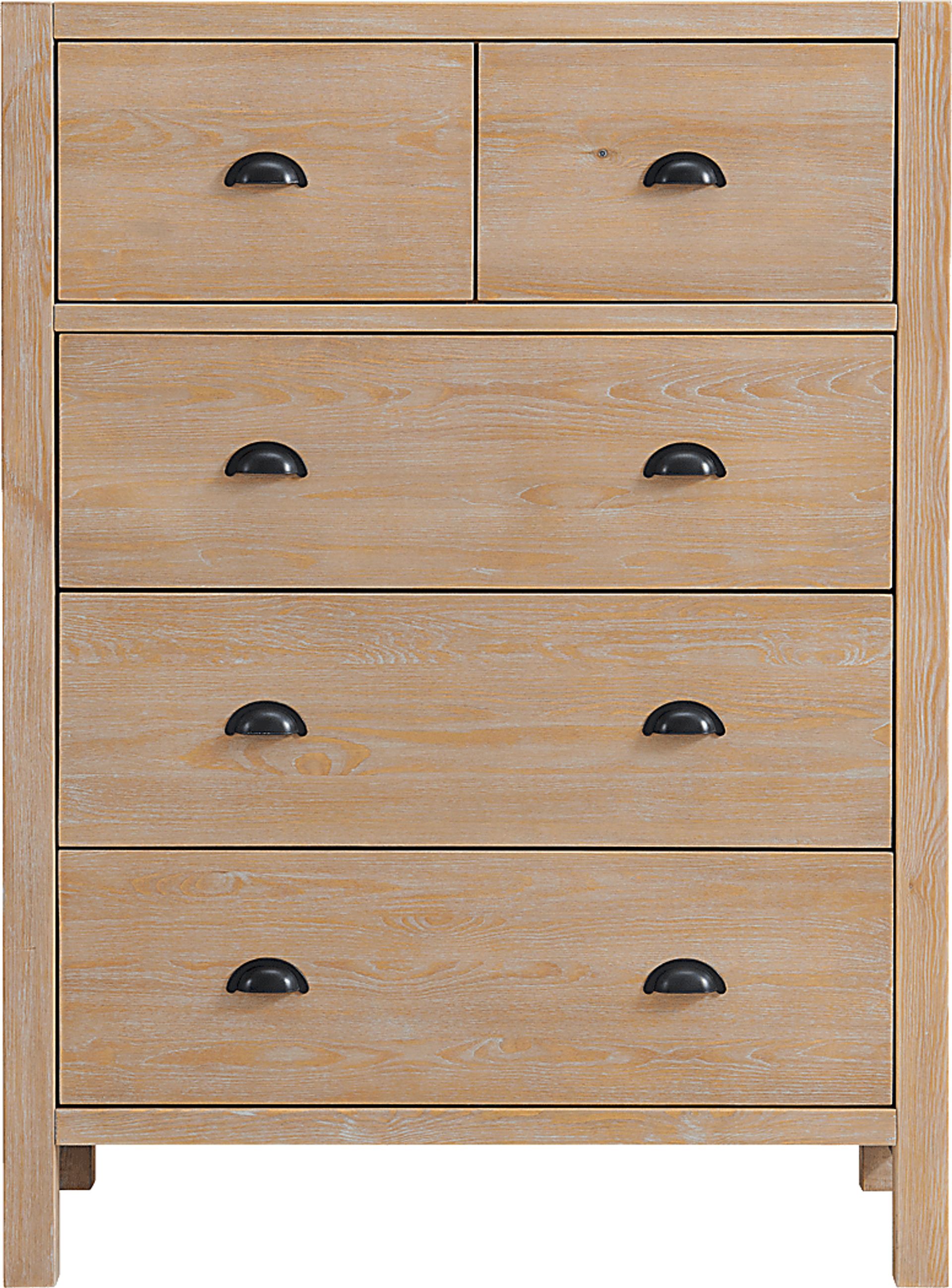 Arrieta Brown 5 Drawer Chest - Image 1