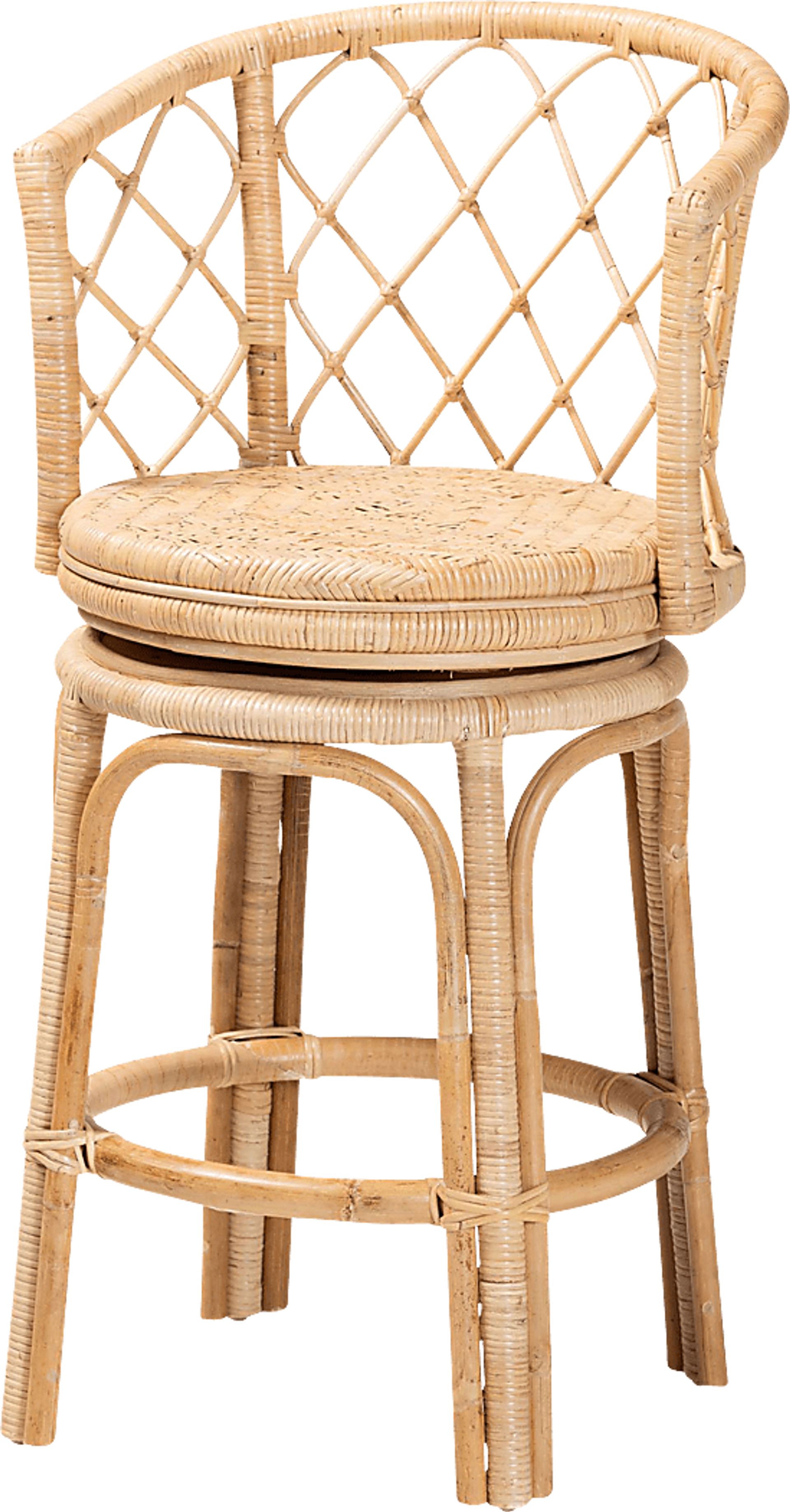 Arrigonie Natural Swivel Counter Height Stool - Image 1