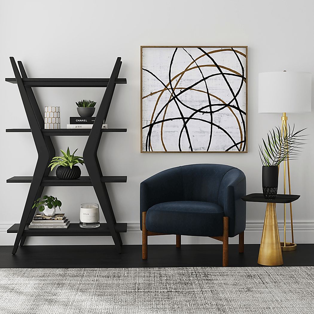 Arronda Black Bookcase - Thumbnail 2