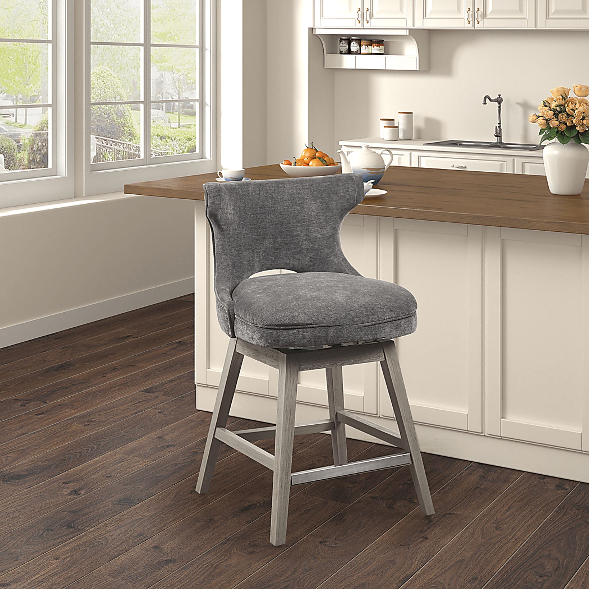 Arrowana Charcoal Counter Height Stool - Image 7