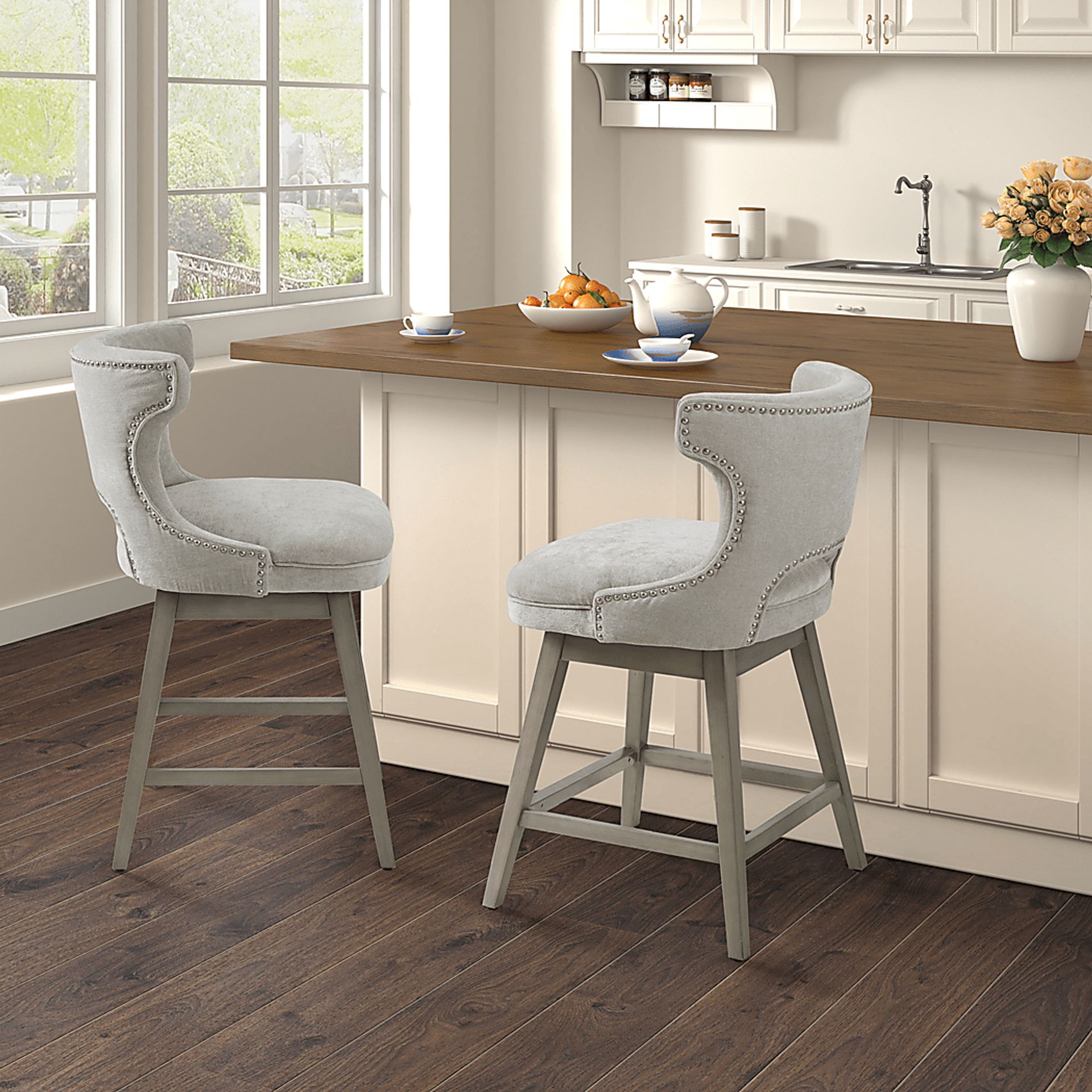 Arrowana Gray Counter Height Stool - Image 7