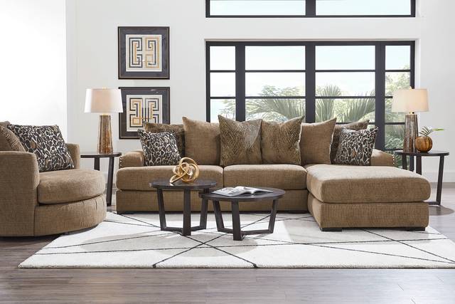 Arroyo Brown 3 Pc Sectional Living Room - Thumbnail - Image 1
