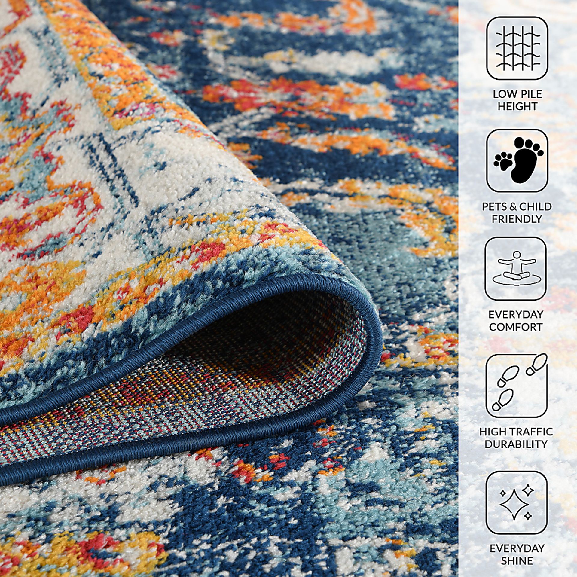 Arrus Navy 8'9 x 11'9 Rug - Image 6