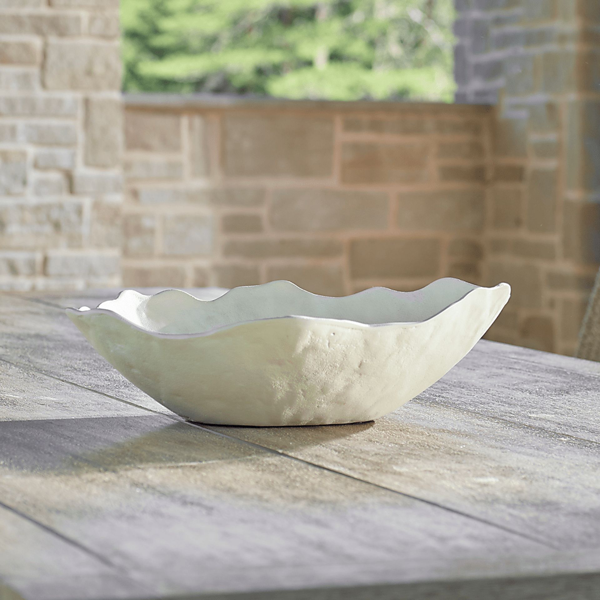 Arslan White Outdoor Bowl - Image 2