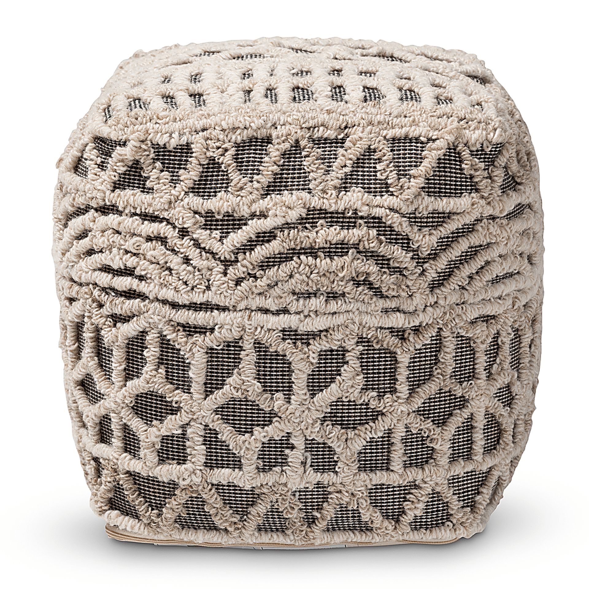 Artesian Court Beige Pouf - Image 2