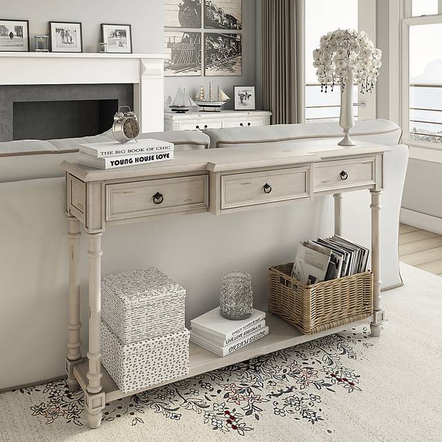 Arthington White Sofa Table - Thumbnail - Image 8