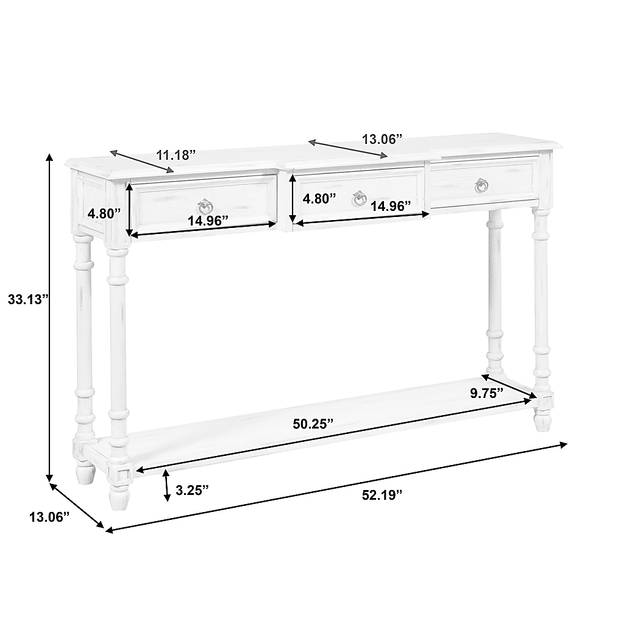 Arthington White Sofa Table - Thumbnail - Image 10