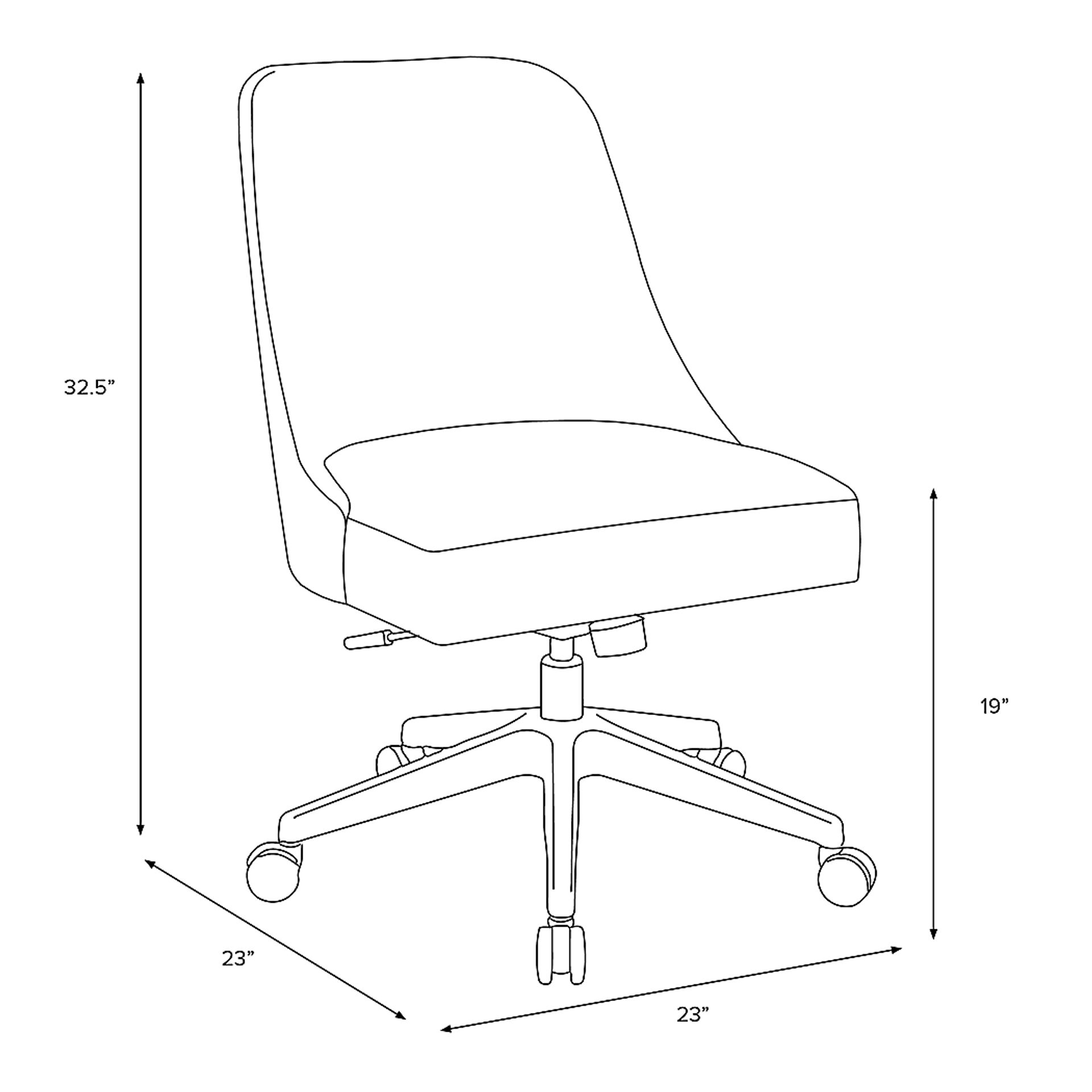 Artlane Cream Desk Chair - Image 6