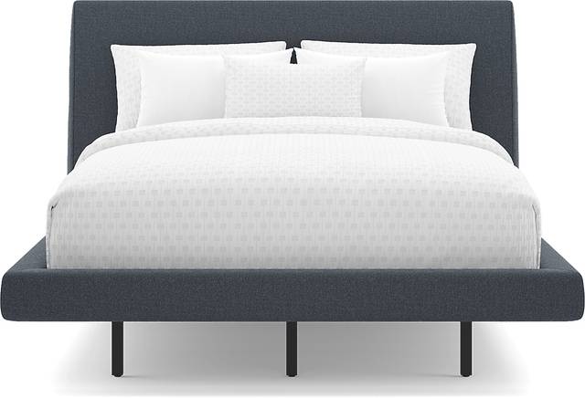 Aruba Blue 3 Pc King Upholstered Bed - Thumbnail - Image 2