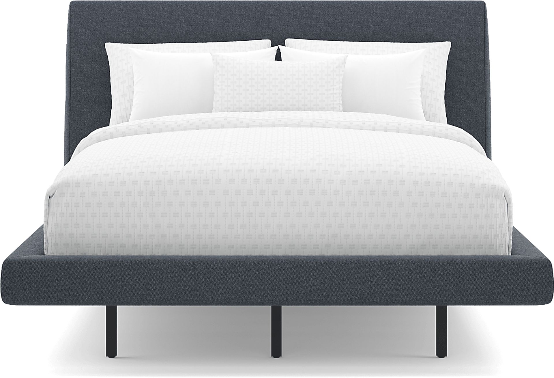 Aruba Blue 3 Pc King Upholstered Bed - Image 2