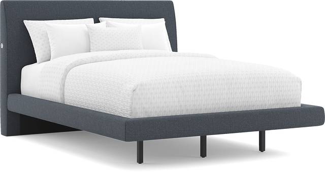 Aruba Blue 3 Pc King Upholstered Bed - Thumbnail - Image 1