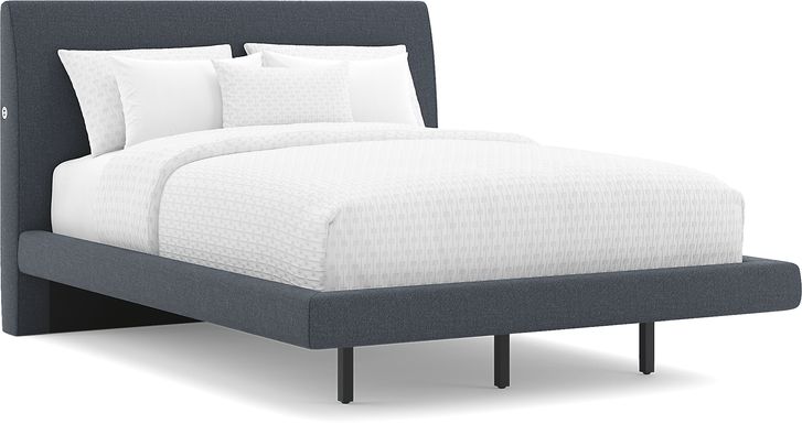 Aruba Blue 3 Pc Queen Upholstered Bed